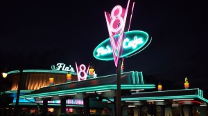 Disneyland Discounts 2015 - Flo's V8 Cafe at Night