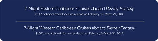 Disney Cruise Onboard Credit Eligible Sailing Dates