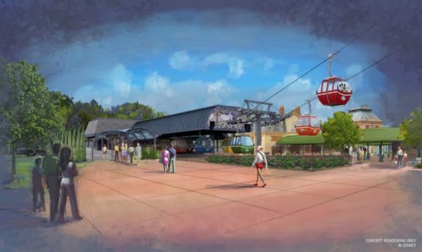 Disney Skyliner Epcot Station Concept Art