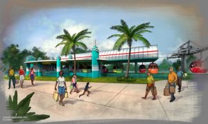 Disney Skyliner Pop Century/Art of Animation Station Concept Art